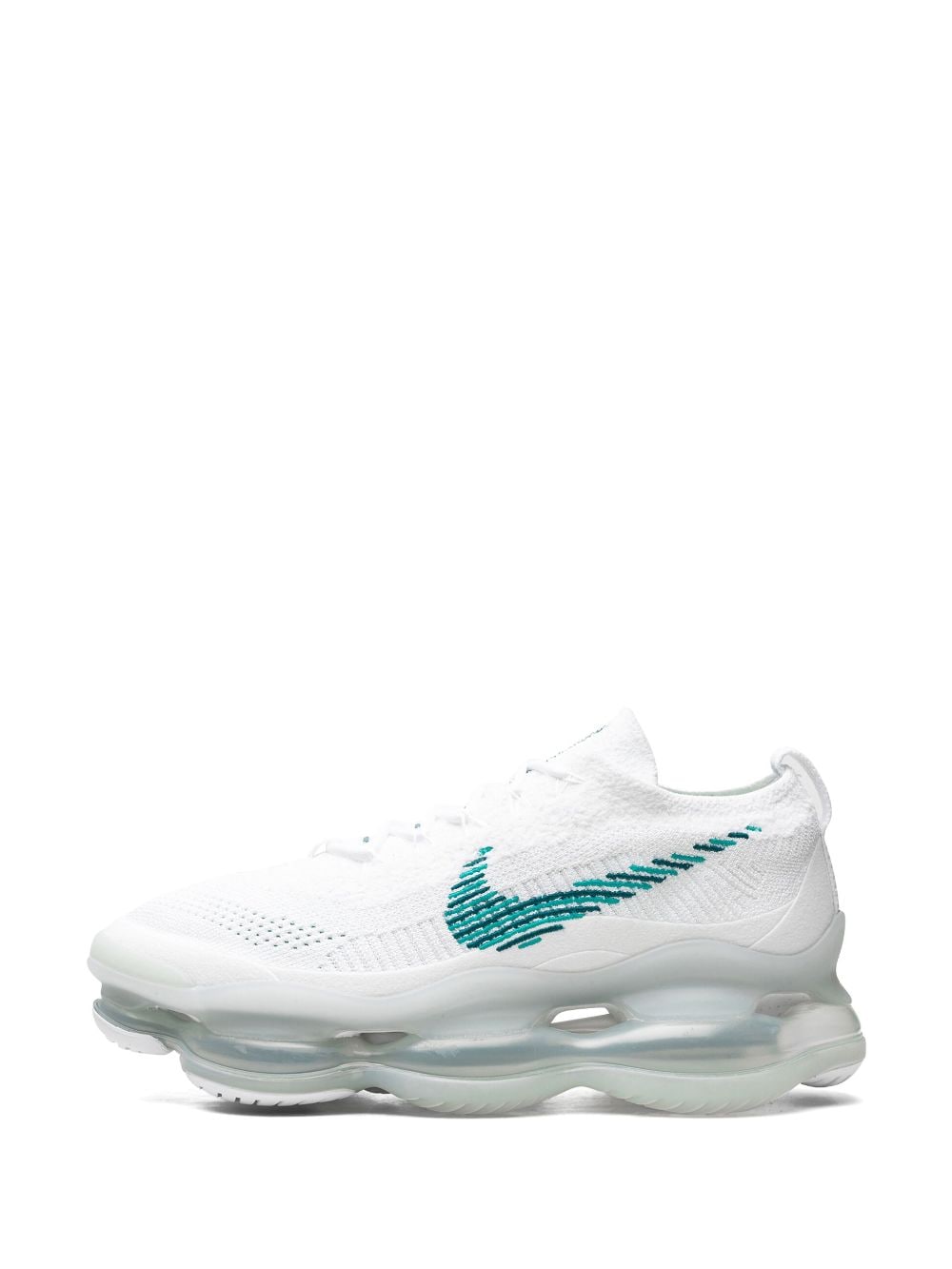 Shop Nike Air Max Scorpion Flyknit "white Geode Teal" Sneakers In 白色