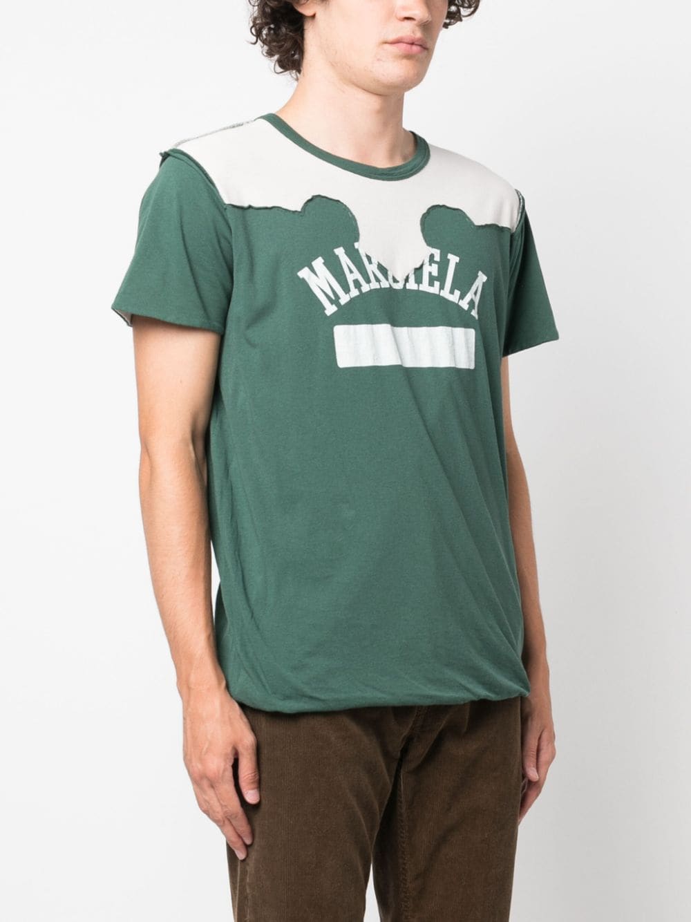 Maison Margiela T-shirt met logoprint Groen