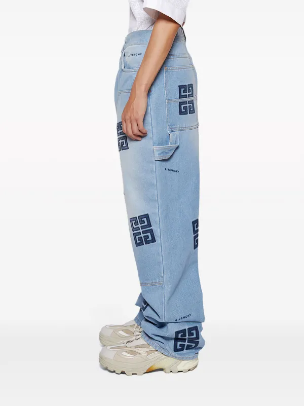 Givenchy Signature 4G-motif high-waisted Jeans | Blue | FARFETCH