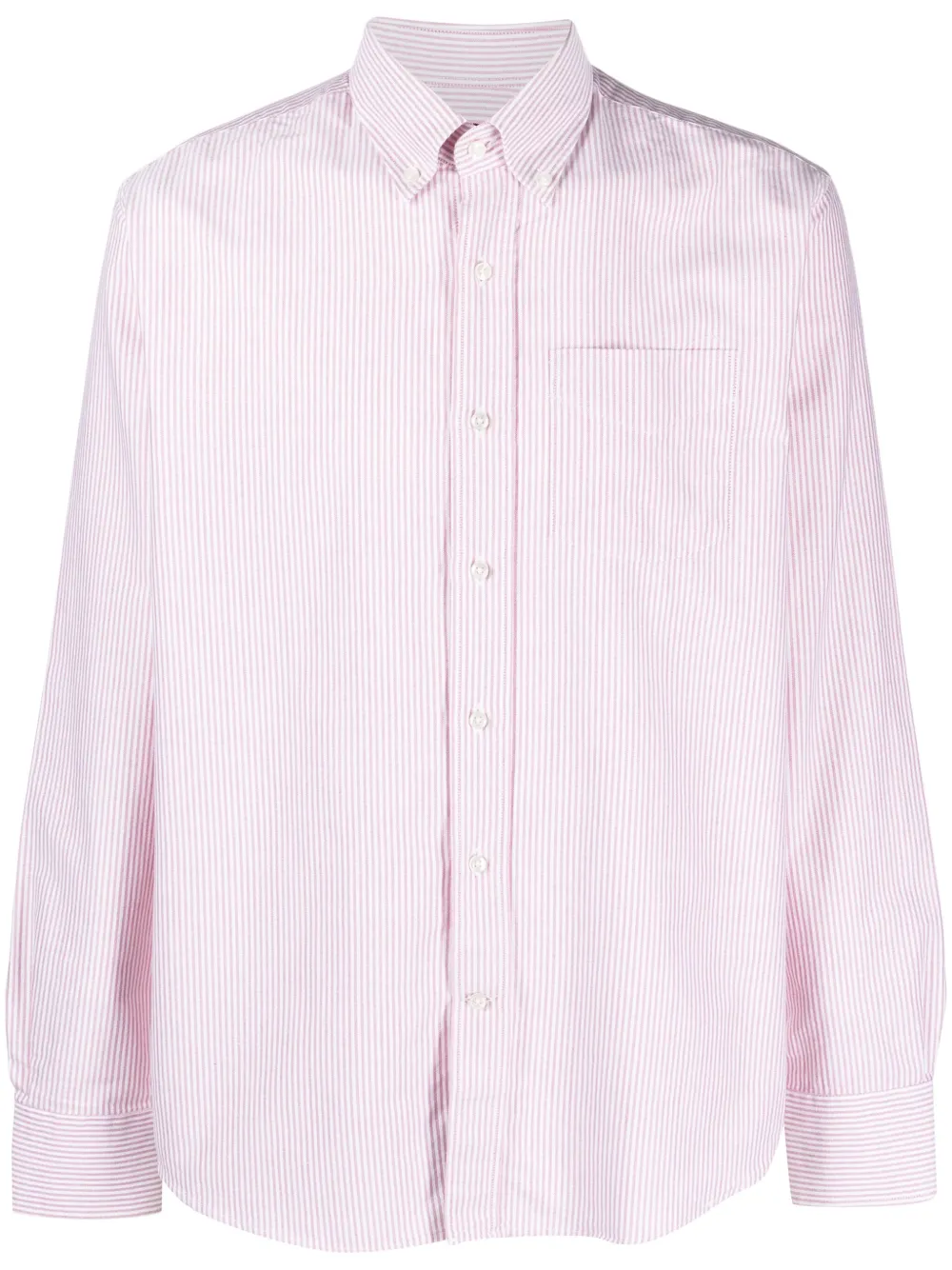 Deperlu pinstripe-pattern cotton shirt | Pink | Image 1