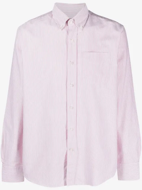 Deperlu chemise en coton à fines rayures