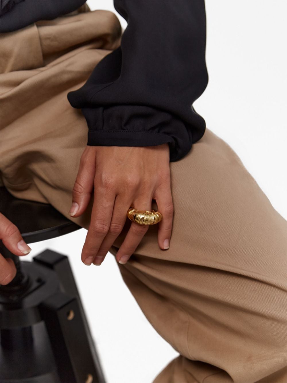 Shop Paola Sighinolfi Wrap Chunky Ring In Gold