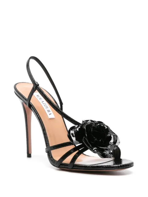 Aquazzura Paris Rose 105mm leather sandals PIRHIGS0MSK000 - 1