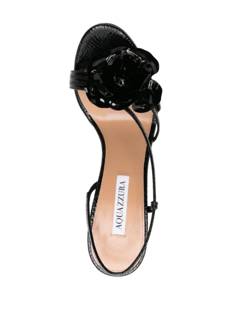 Aquazzura Paris Rose 105mm leather sandals PIRHIGS0MSK000 - 3