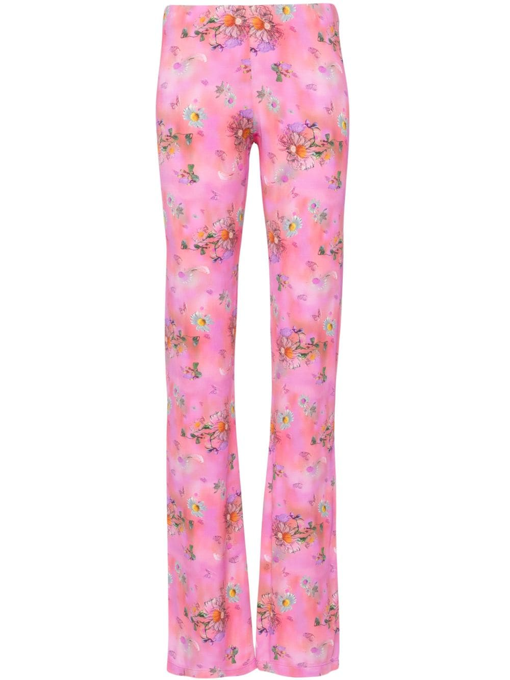 Image 1 of Margherita MACCAPANI Jaz floral-print flared trousers