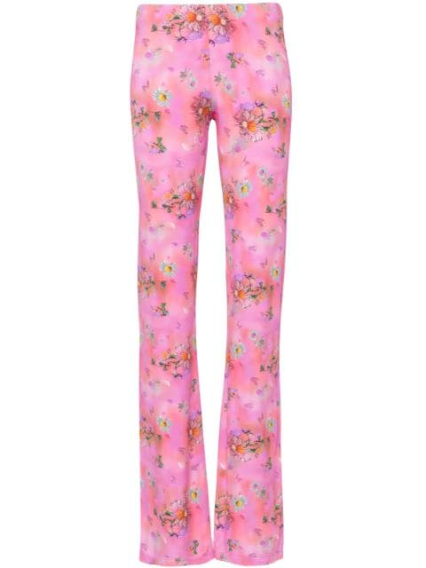 Margherita MACCAPANI Jaz floral-print flared trousers