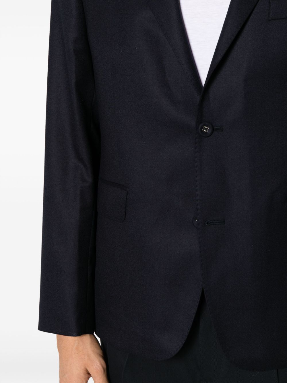 Shop Officine Generale Tailored Single-breasted Wool Blazer In Blue