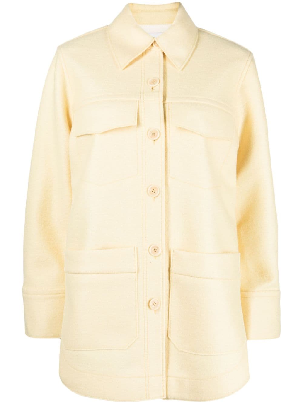 Rodebjer button-up virgin wool coat - Arancione