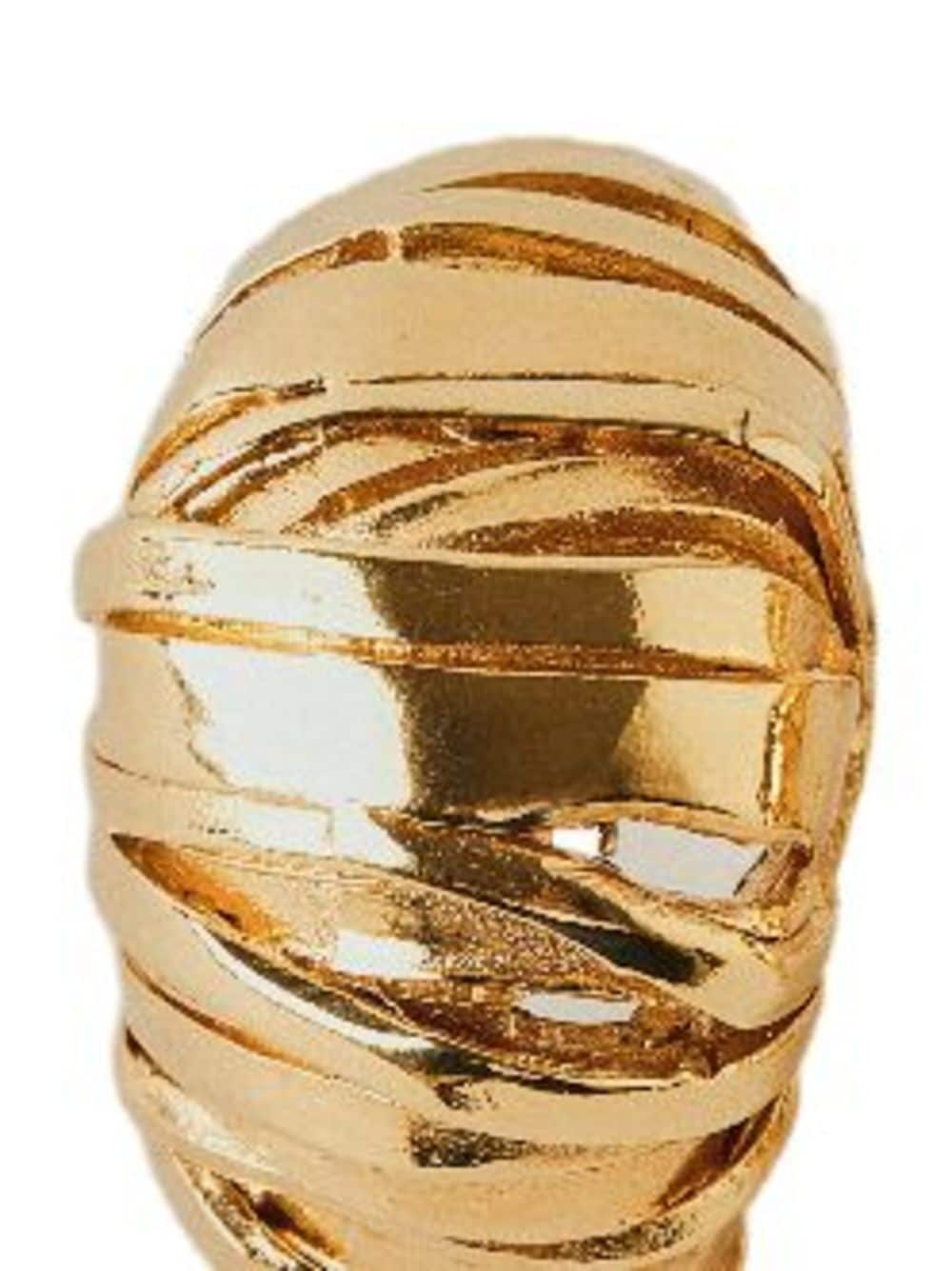Shop Paola Sighinolfi Blass Chunky Textured Earrings In Gold