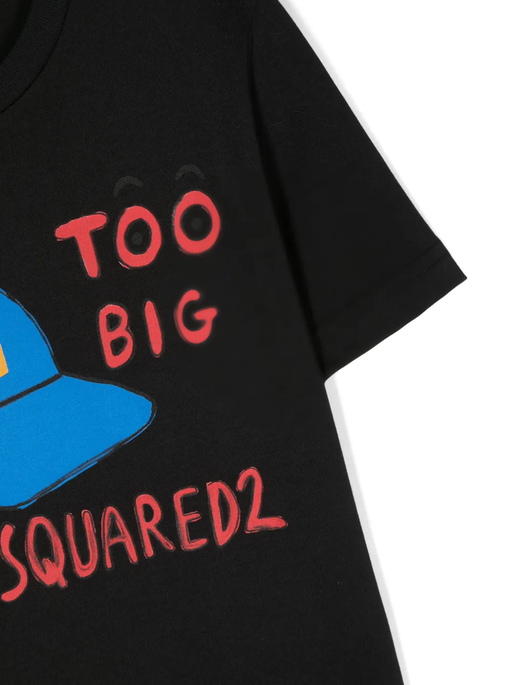 Dsquared2 Too Big Logo-print T-shirt In 黑色