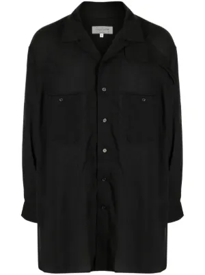 Yohji Yamamoto トリプルカラーシャツ | ブラック | FARFETCH JP