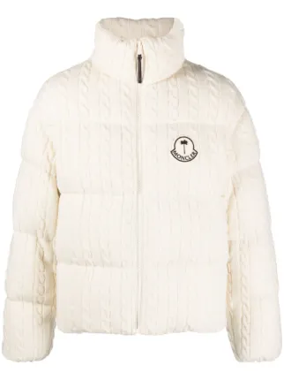 Moncler x Palm Angels Dendrite Puffer Jacket Neutrals FARFETCH