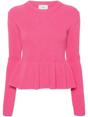 Pink peplum jumper sale