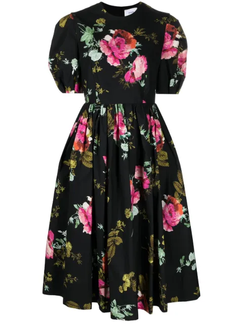 ERDEM A-Line faille midi dress