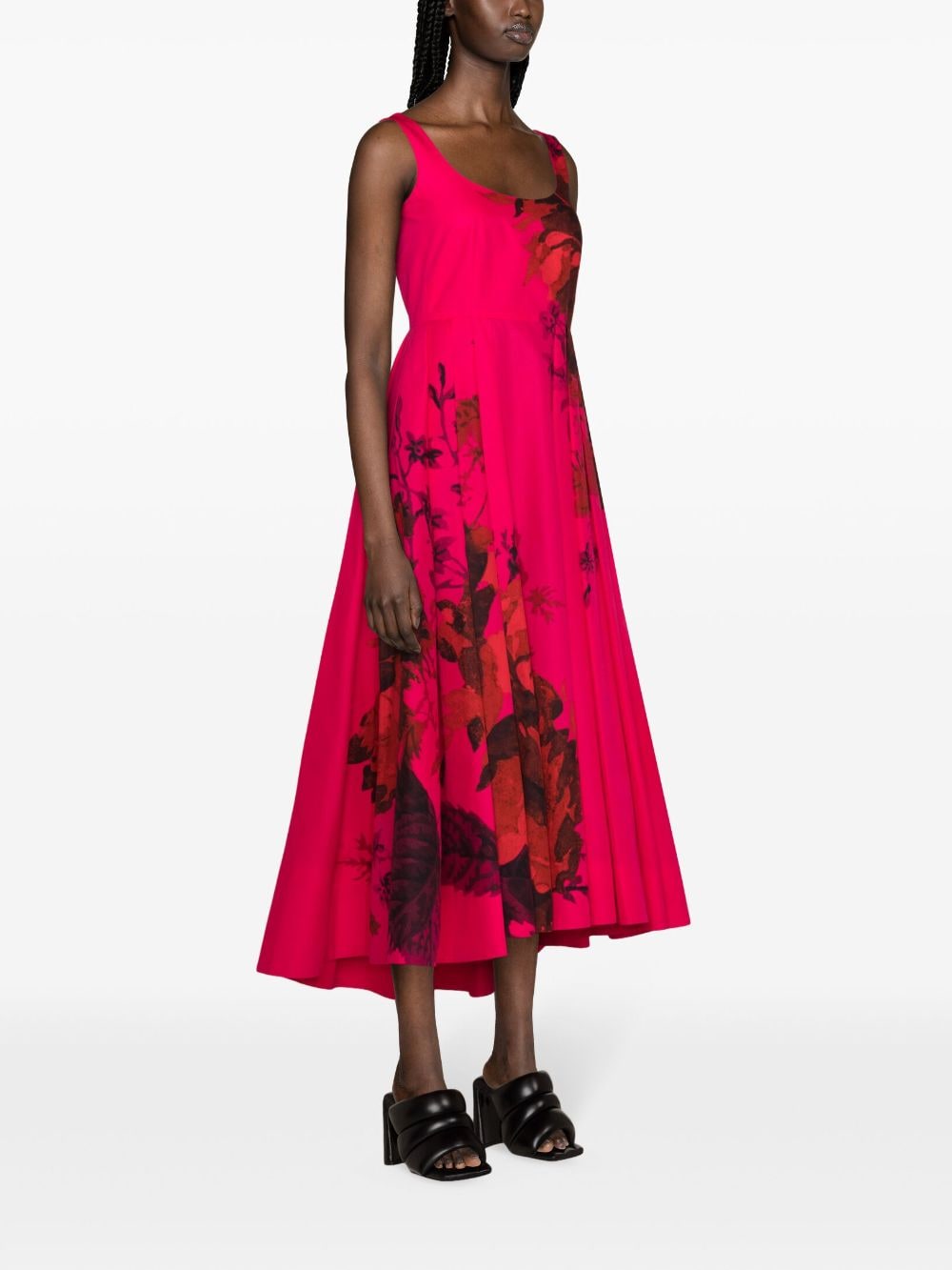 ERDEM Maxi-jurk met bloemenprint Roze