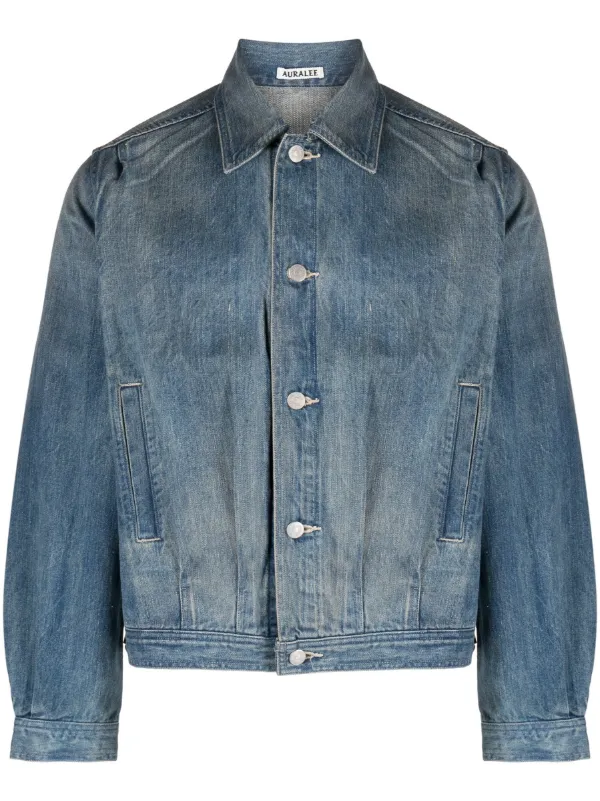 Button up hotsell with jean jacket