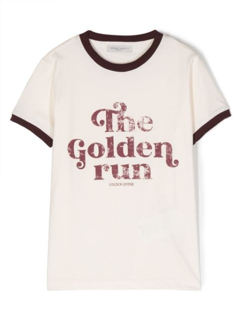 Golden Goose Kids faded slogan-print cotton T-shirt