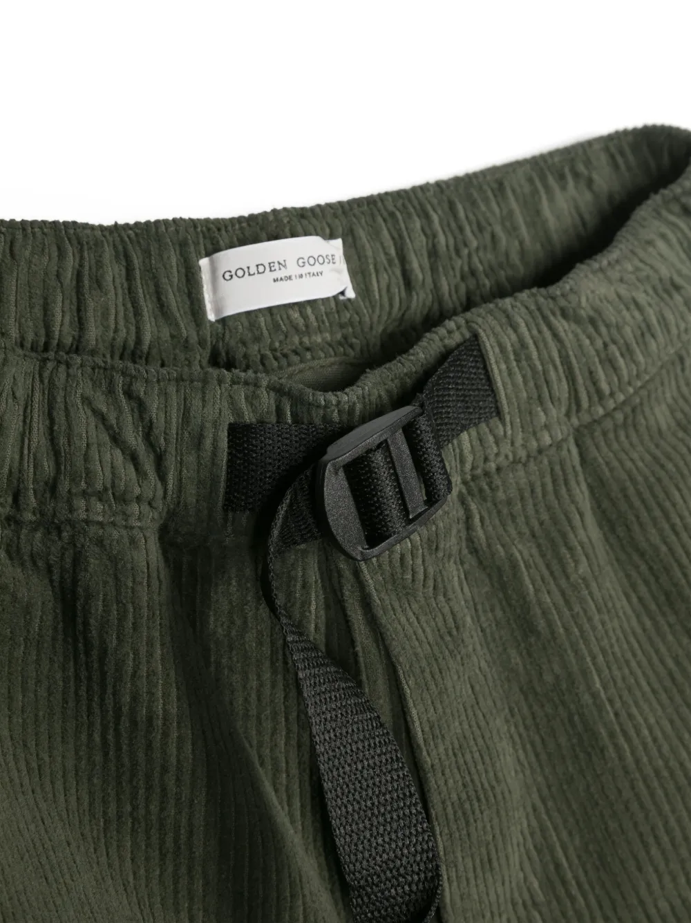 Shop Golden Goose Corduroy Tapered-leg Cargo Trousers In Green