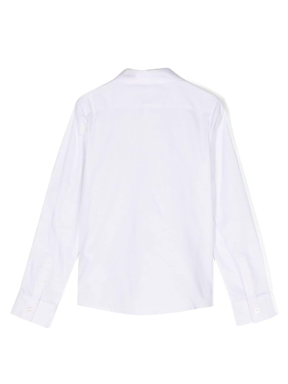 Shop Moschino Teddy Bear Cotton Shirt In White