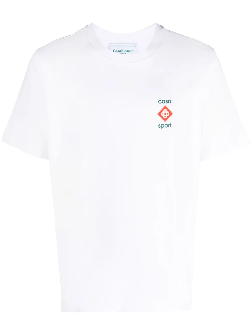 Casablanca Casa Sport Logo-print Organic Cotton-jersey T-shirt In White