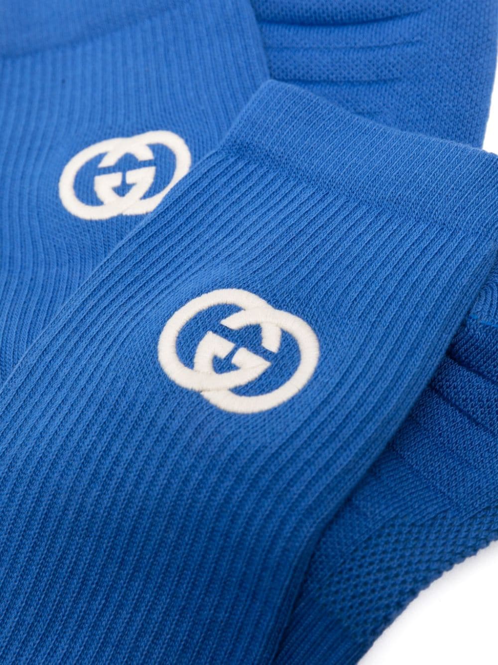 Gucci Interlocking-G cotton ankle socks - Blauw