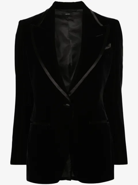 TOM FORD single-breasted velvet blazer