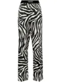 TOM FORD zebra-print silk trousers - Black