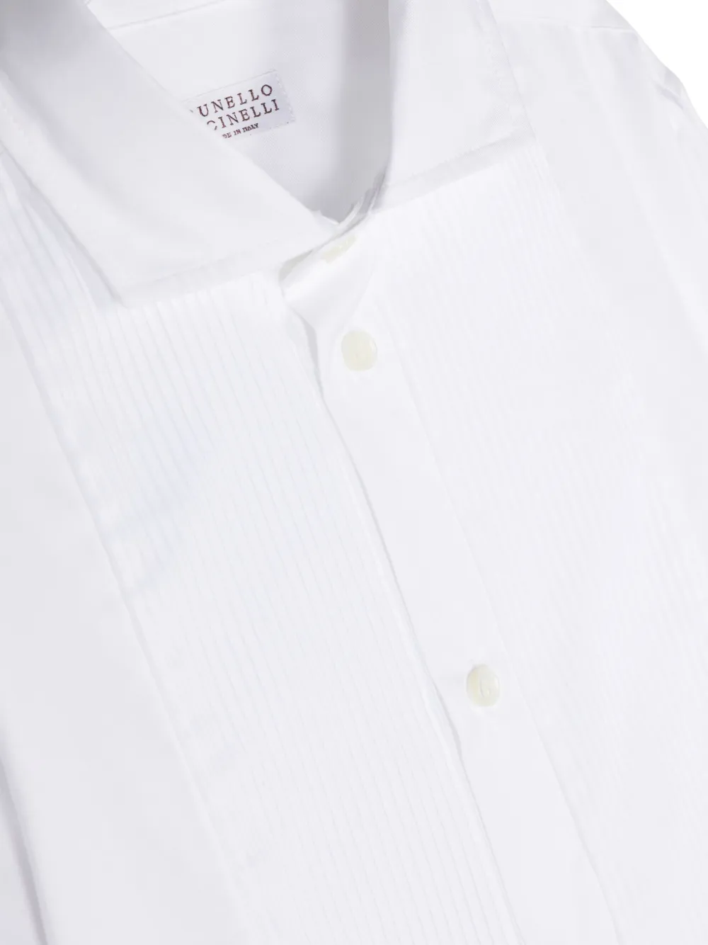 Shop Brunello Cucinelli Long-sleeve Cotton Shirt In White