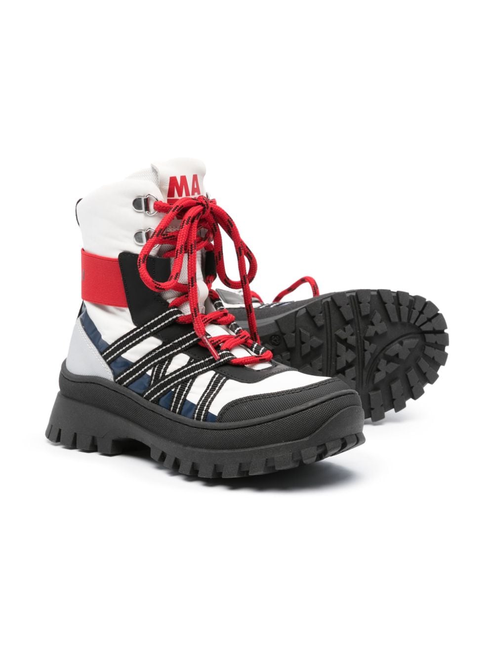 Marni Kids hiking lace-up boots - Wit