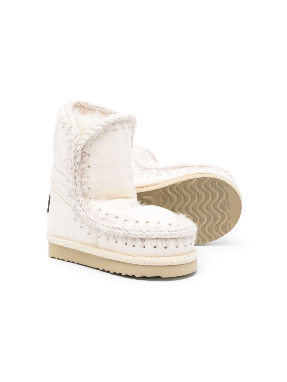 Shop Mou Eskimo 18 Ankle Boots In White