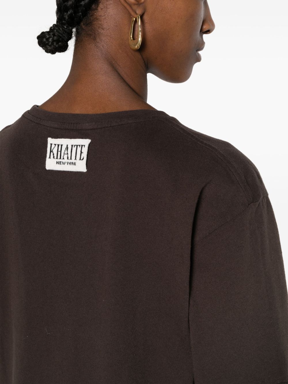 KHAITE logo-patch Cotton T-shirt - Farfetch