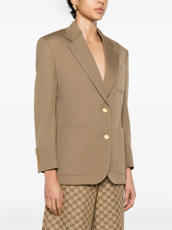 Gucci ホースビット シングルジャケット | ブラウン | FARFETCH JP
