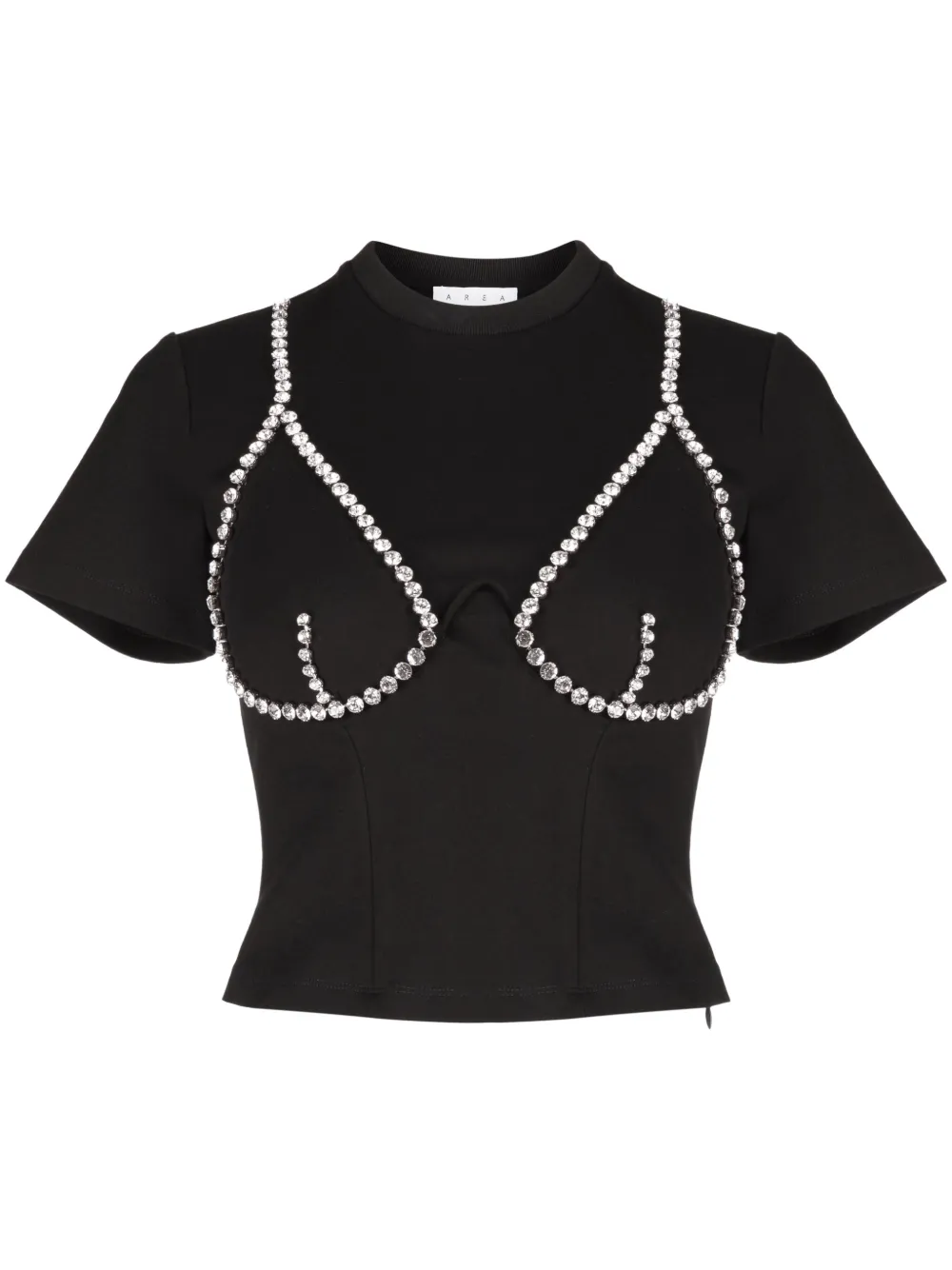 crystal-embellished cup-chain T-shirt