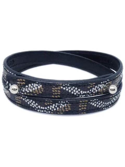 Goyard 1990-2000 Goyardine double-strap bracelet