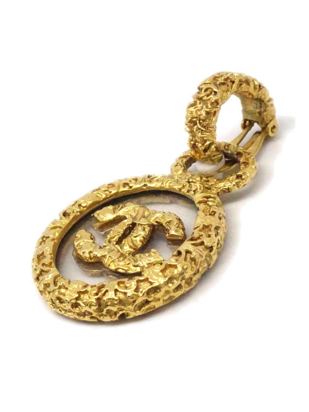 CHANEL Pre-Owned 1993 oorclips met CC-logo - Goud