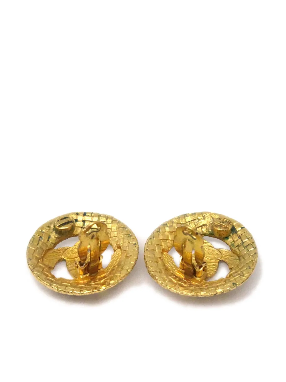 1994 Cc Button Clip-On Earrings