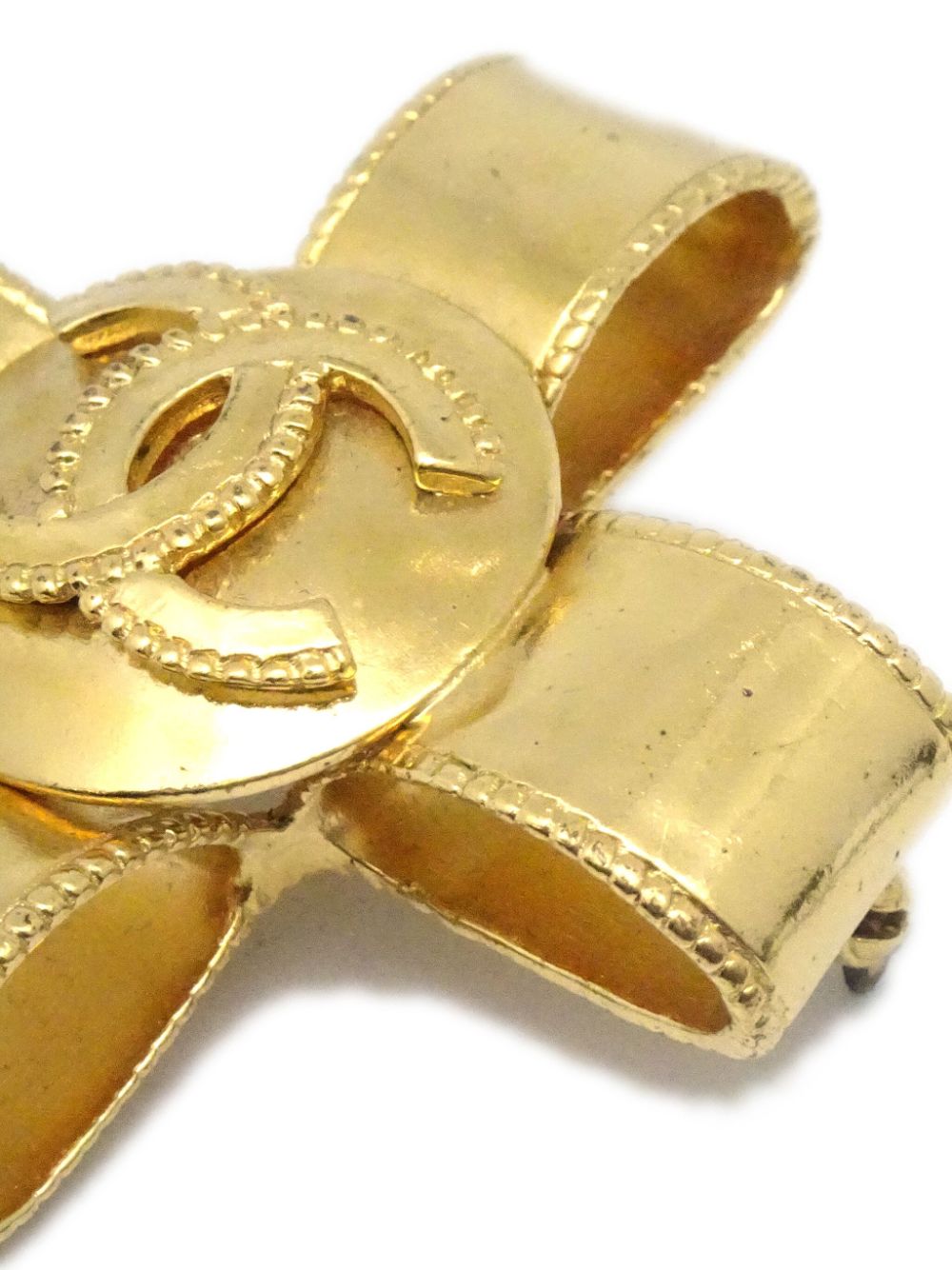 CHANEL Pre-Owned 1997 broche met CC-logo - Goud