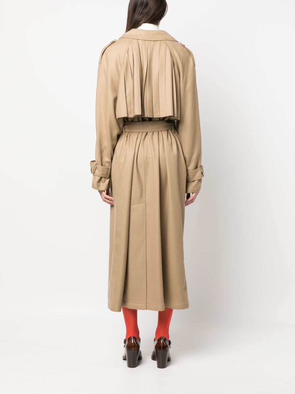 Gucci Trenchcoat met dubbele rij knopen Beige