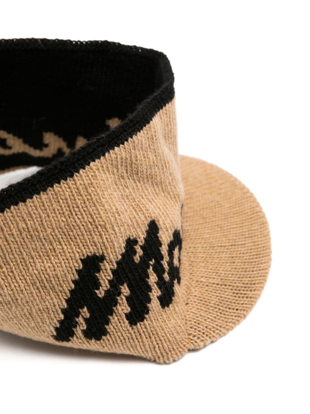 Moschino intarsia-knit flat-peak cap - Beige