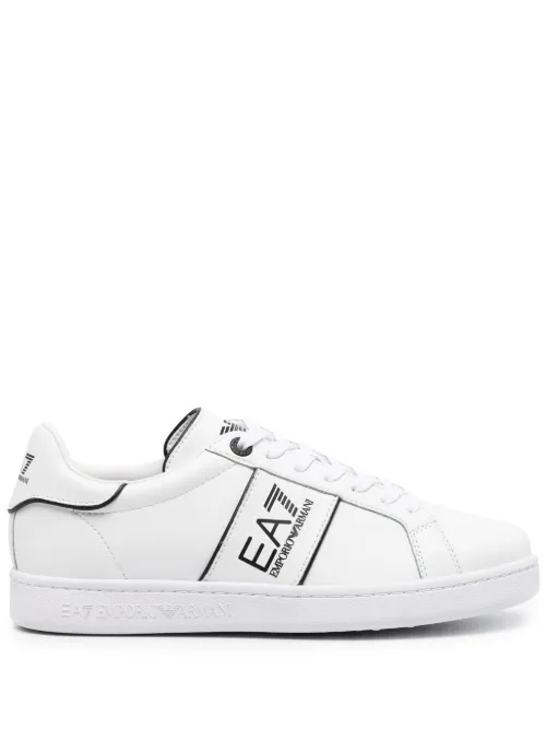 Baskets en cuir à logo imprimé - Ea7 Emporio Armani - Modalova