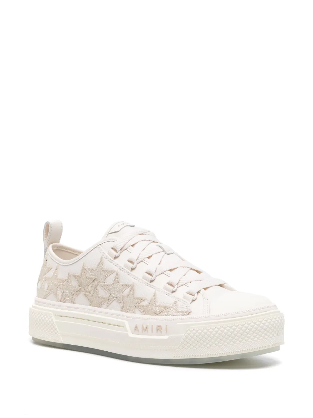 AMIRI star-embroidered canvas sneakers - Beige