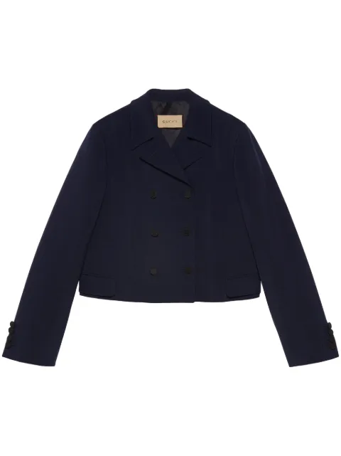 Gucci double-breasted mohair cropped jacket