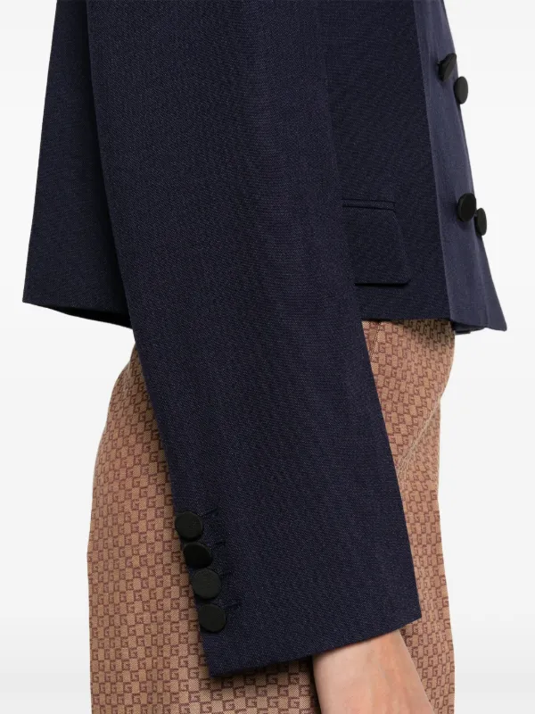 Gucci クロップド ダブルジャケット | ブルー | FARFETCH JP Gucci クロップド ダブルジャケット | ブルー | FARFETCH JP