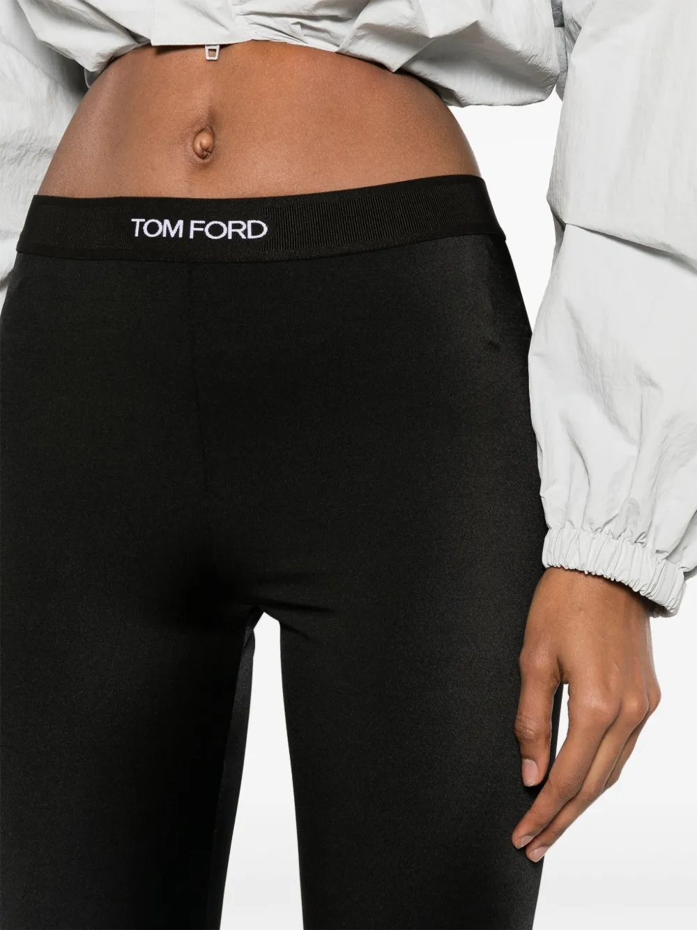 TOM FORD Legging met logoband Zwart