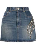 AREA Claw Cut denim miniskirt - Blue