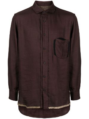 Ziggy Chen contrast-trim patch-pocket Shirt - Farfetch