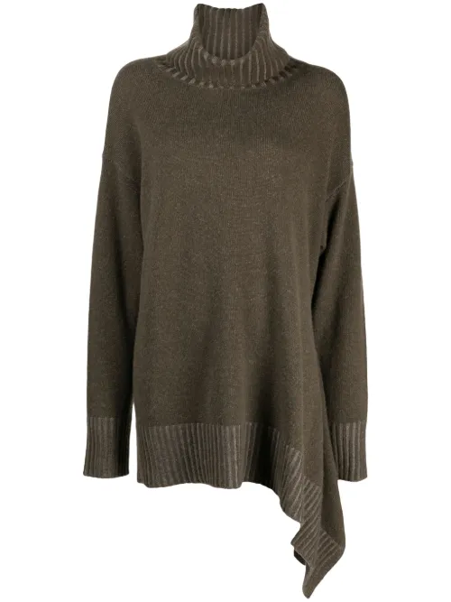 Pull asymétrique en laine à col roulé - Ziggy Chen - Modalova