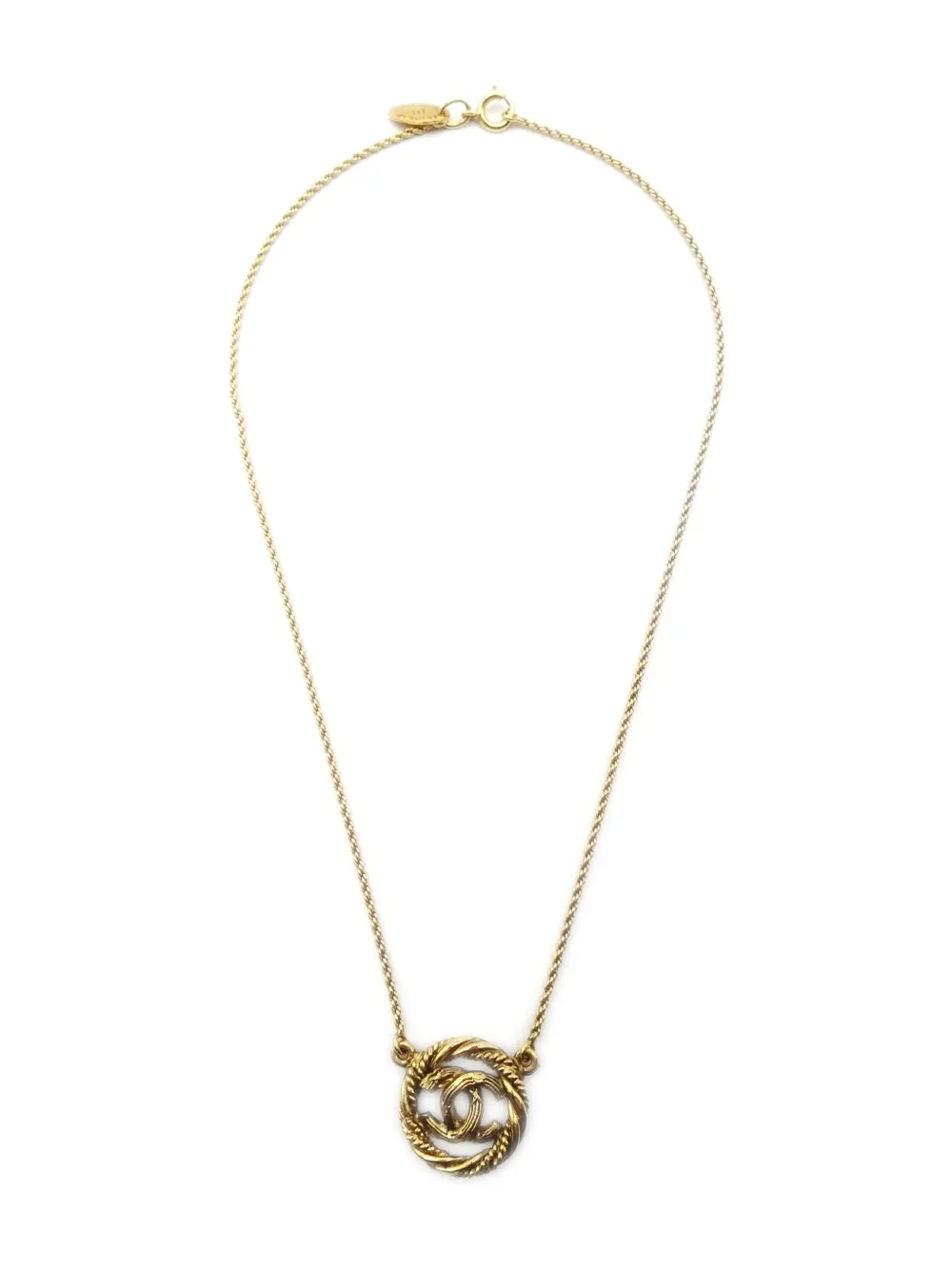 CHANEL Pre-Owned 1990-2000 halsketting met medaillon - Goud