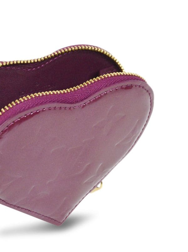 Louis Vuitton Vernis Heart Coin Purse - Purple Wallets