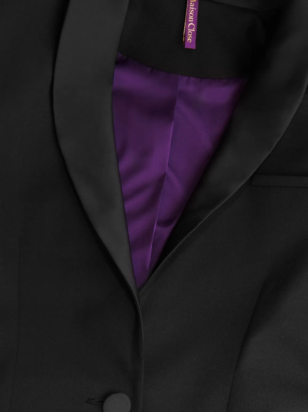 Satin-Trim Tailored Blazer